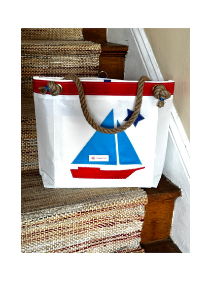 250 Celebration Skipjack Sailcloth Tote Bag