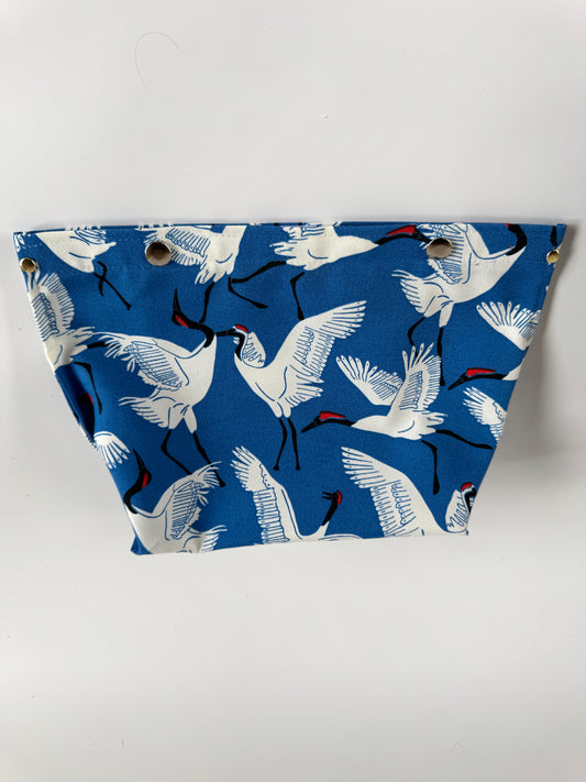 Itty Bitty Ditty Dancing Cranes on Blue
