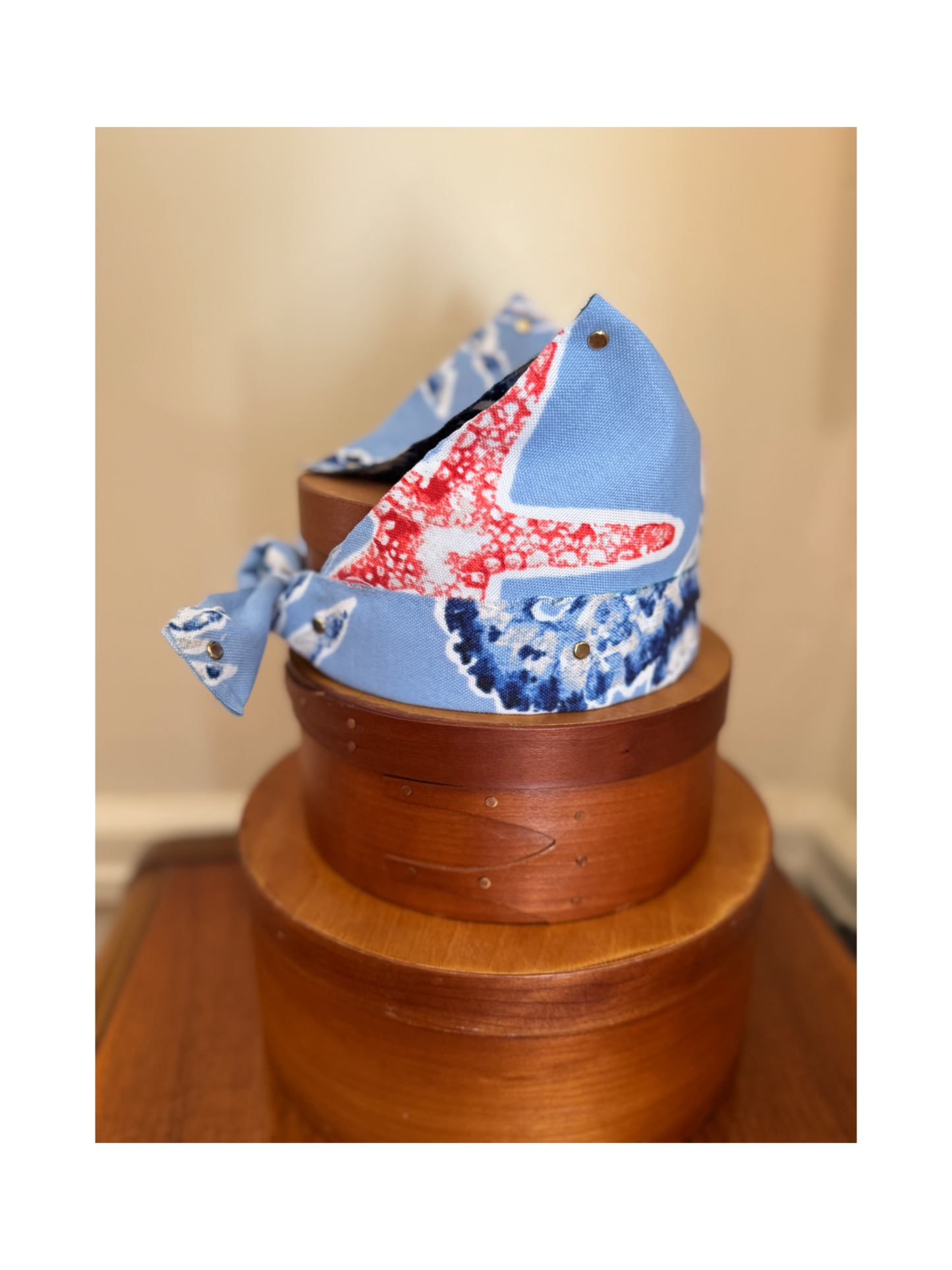 The Skipper Scarf in Carolina Blue Oceans #3
