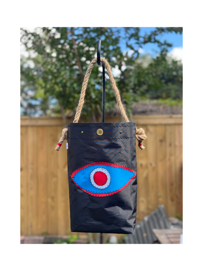 Black Fish Eye Bag with H.I.