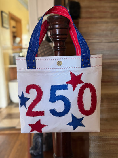 250 Celebration Sloop Sailcloth Tote Bag