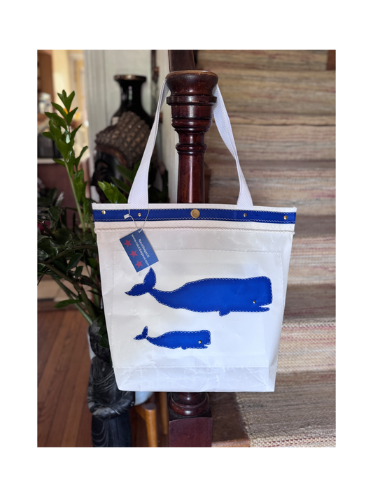 PODS Blue Whales Tote Bag