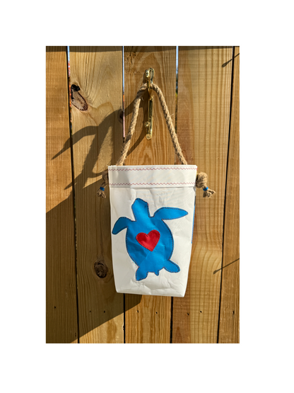 Ocean Blue Turtle Knicknack Sailcloth Bag