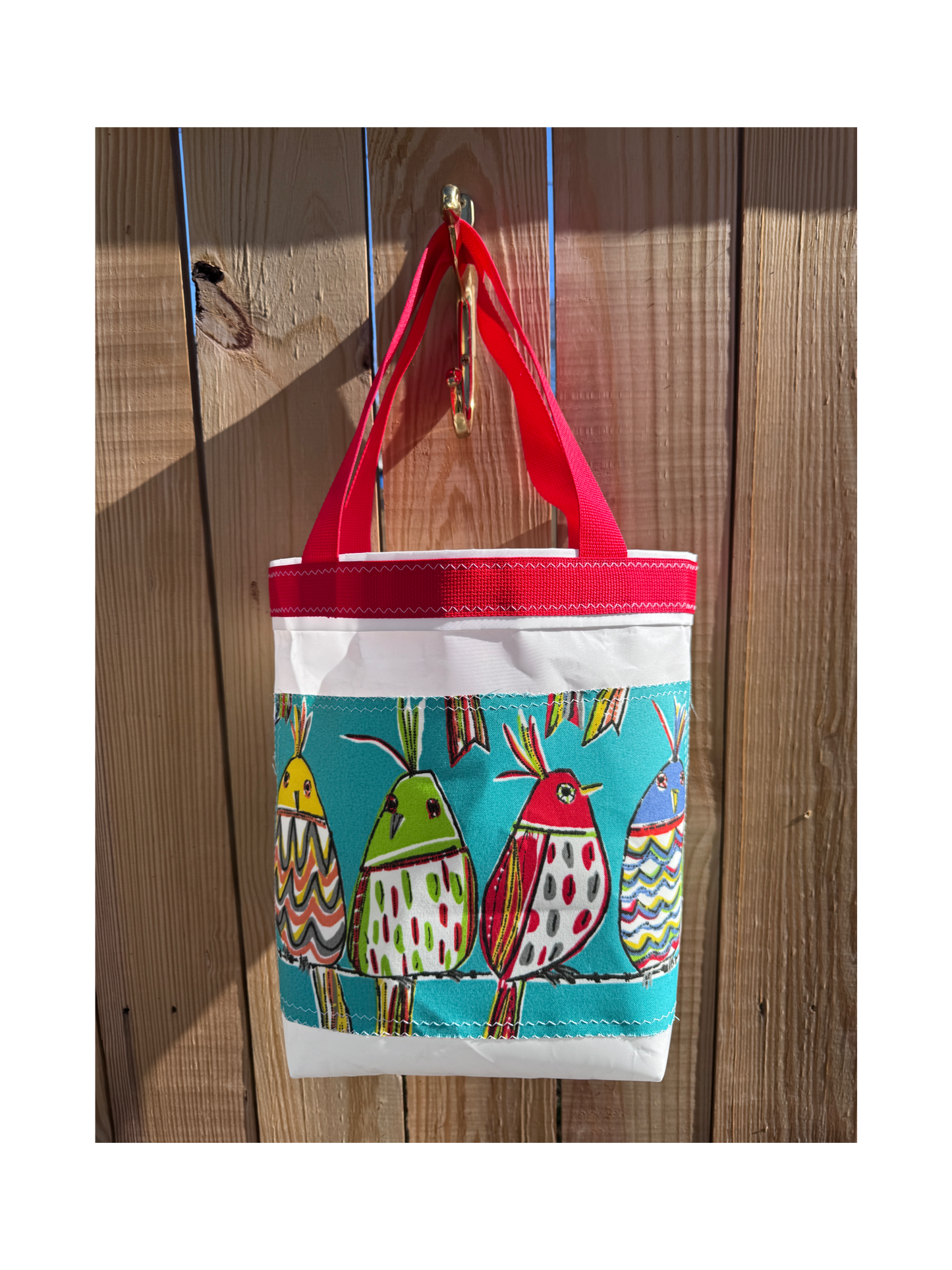 Bird Friends Sailcloth Bucket Bag