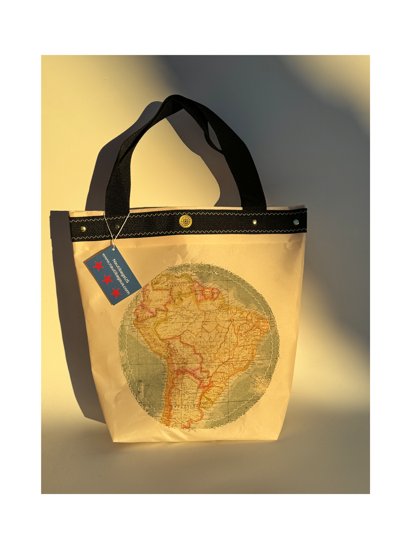 The Porthole Top Handle Bag (The World)