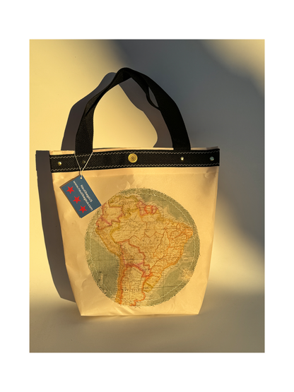 The Porthole Top Handle Bag (The World)