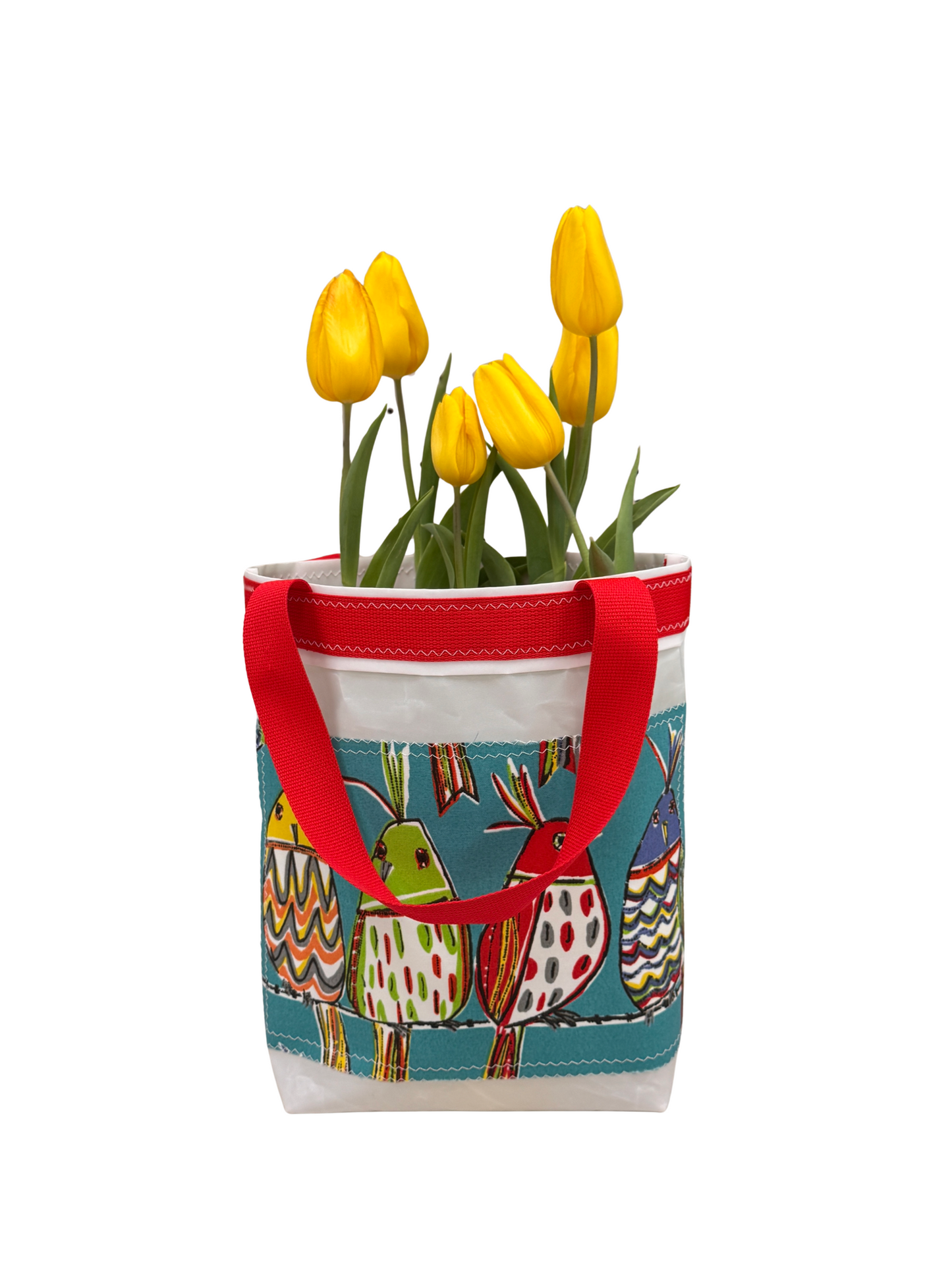 Bird Friends Sailcloth Bucket Bag