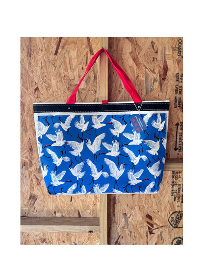 The Classic Tote (Dancing Cranes)